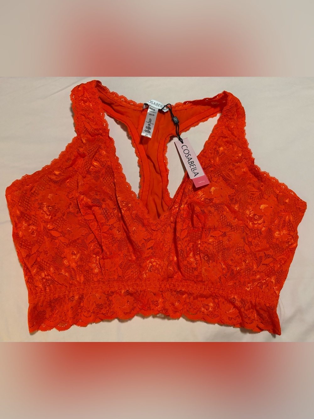 Cosabella Never Say Never Curvy Racie Racerback Bralette Size XL BNWT